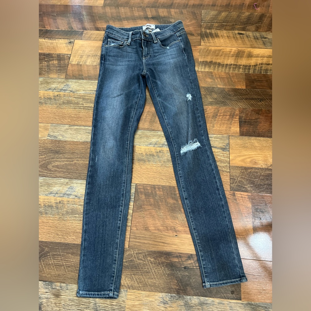 PAIGE Verdugo Ultra Skinny Jeans in Dark Blue
